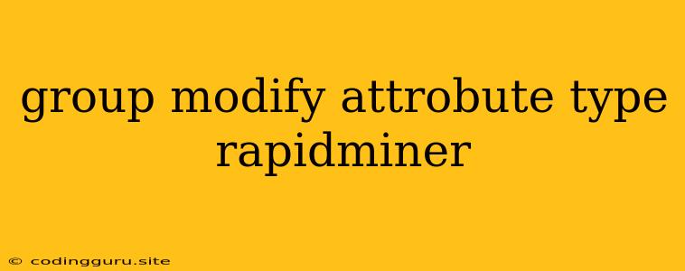 Group Modify Attrobute Type Rapidminer