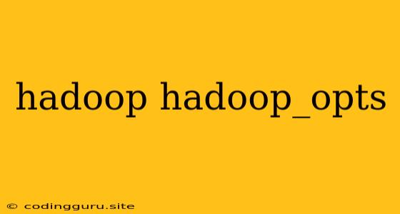 Hadoop Hadoop_opts