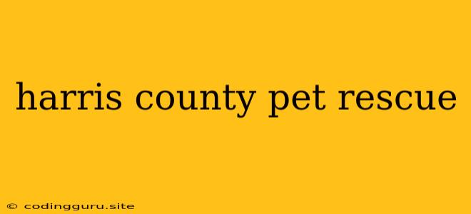 Harris County Pet Rescue