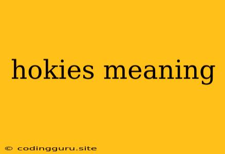 Hokies Meaning