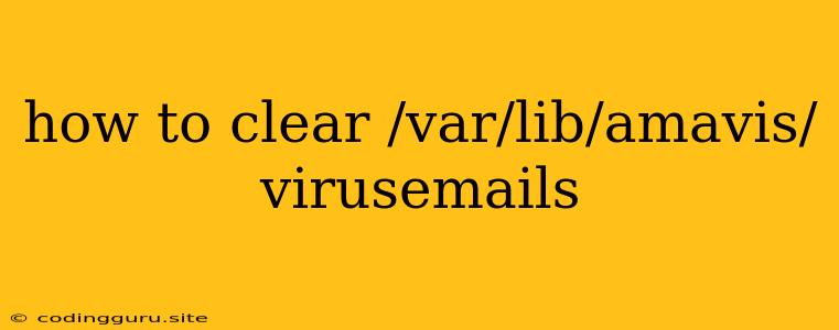 How To Clear /var/lib/amavis/virusemails