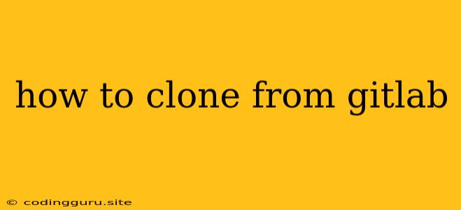 How To Clone From Gitlab