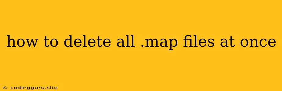 How To Delete All .map Files At Once