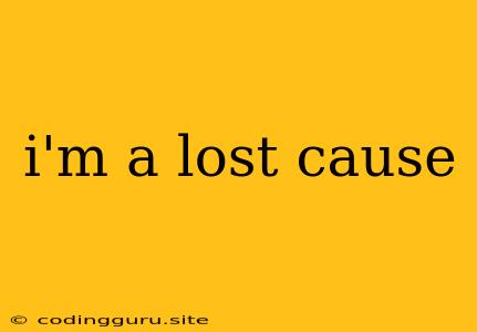 I'm A Lost Cause