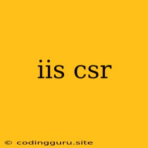 Iis Csr