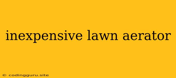 Inexpensive Lawn Aerator