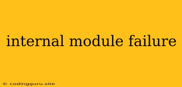 Internal Module Failure