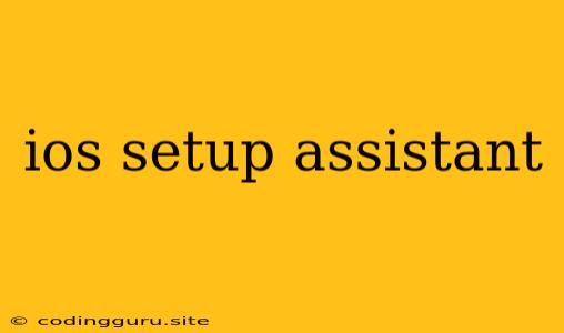 Ios Setup Assistant