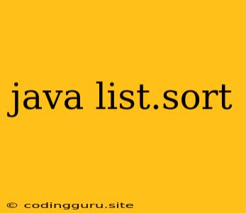 Java List.sort