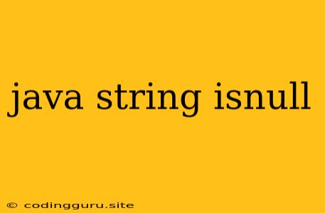 Java String Isnull