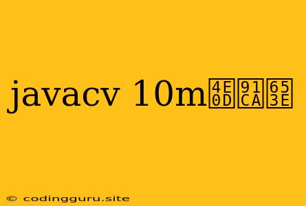 Javacv 10m不释放