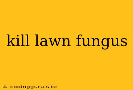 Kill Lawn Fungus