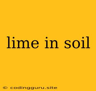 Lime In Soil