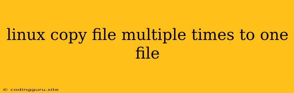 Linux Copy File Multiple Times To One File