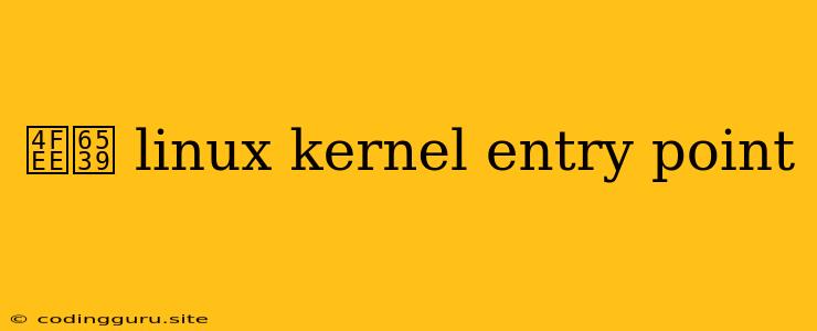 修改 Linux Kernel Entry Point