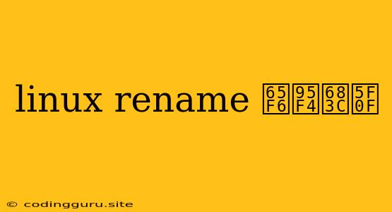 Linux Rename 时间格式