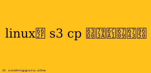 Linux是 S3 Cp 提示没有权限