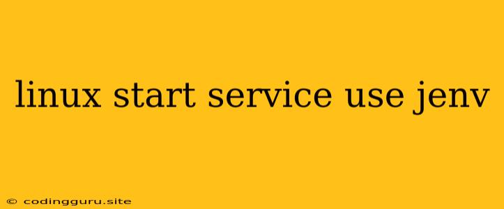 Linux Start Service Use Jenv