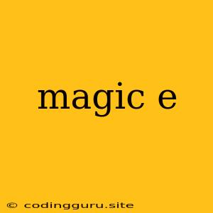 Magic E