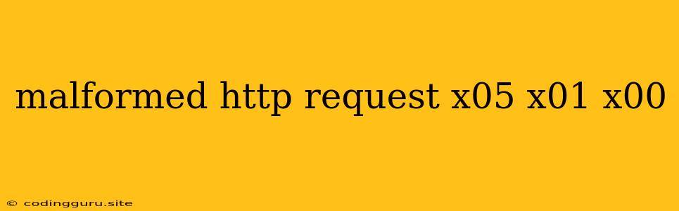 Malformed Http Request X05 X01 X00