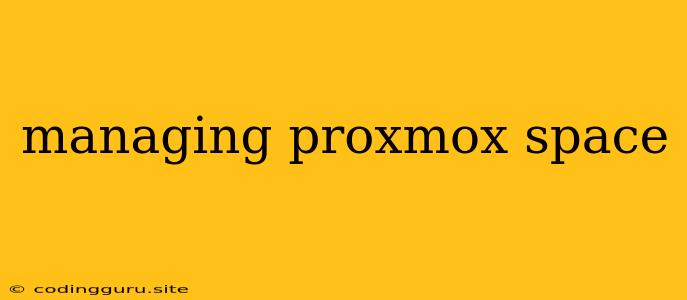 Managing Proxmox Space