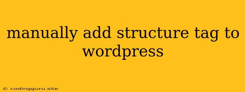 Manually Add Structure Tag To Wordpress