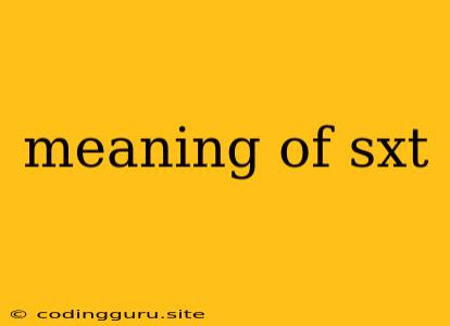 Meaning Of Sxt