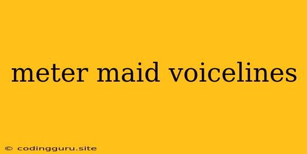 Meter Maid Voicelines