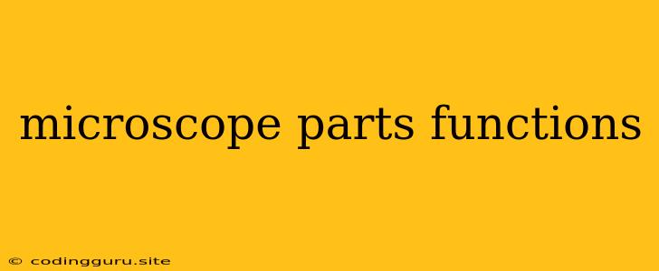 Microscope Parts Functions