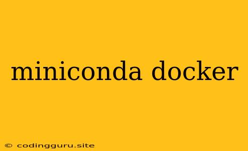 Miniconda Docker