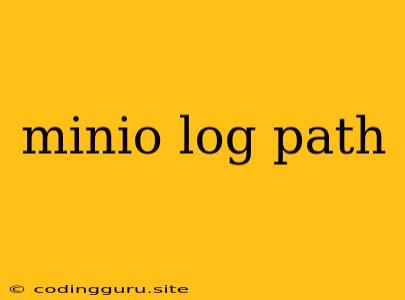 Minio Log Path