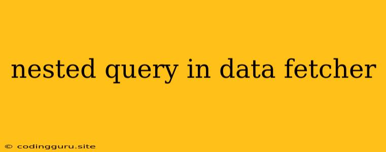 Nested Query In Data Fetcher