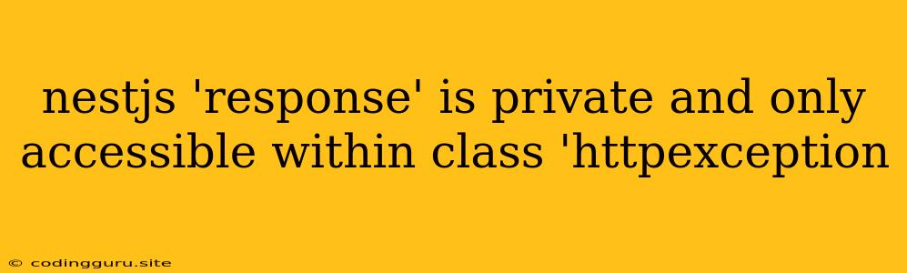 Nestjs 'response' Is Private And Only Accessible Within Class 'httpexception