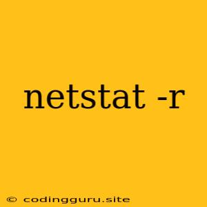 Netstat -r