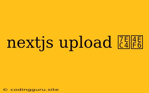 Nextjs Upload 组件