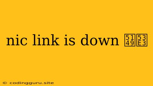 Nic Link Is Down 光口