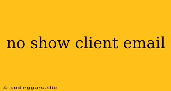 No Show Client Email