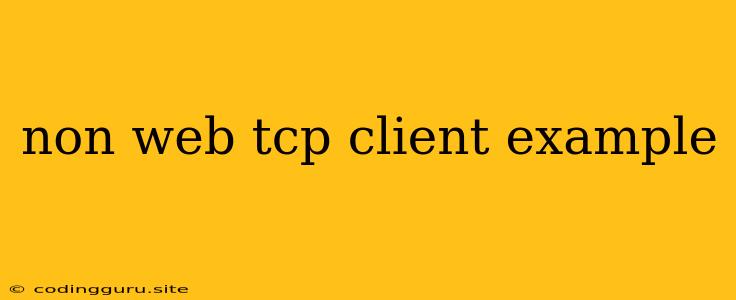 Non Web Tcp Client Example