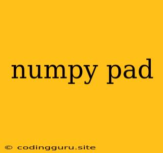 Numpy Pad