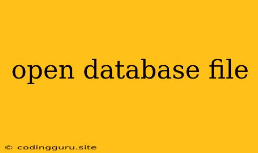 Open Database File