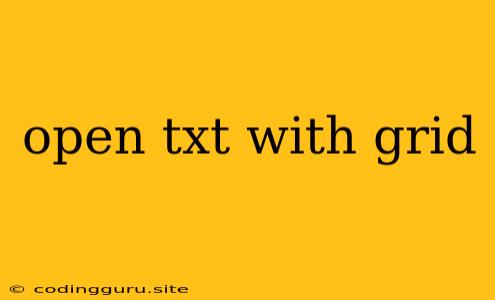 Open Txt With Grid