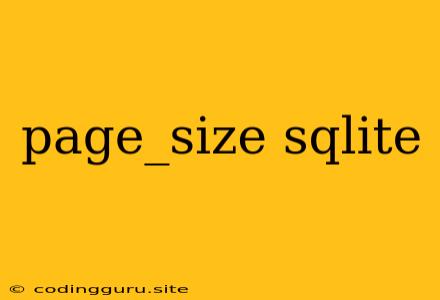 Page_size Sqlite