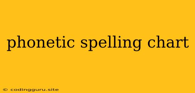 Phonetic Spelling Chart