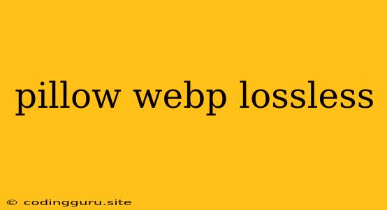 Pillow Webp Lossless