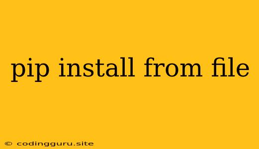 Pip Install From File
