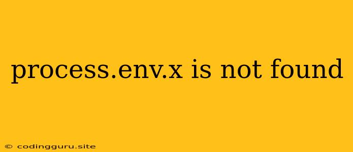 Process.env.x Is Not Found