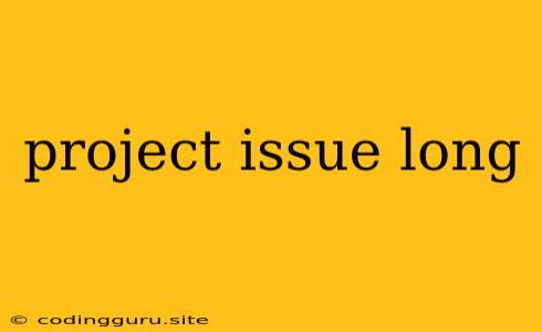 Project Issue Long