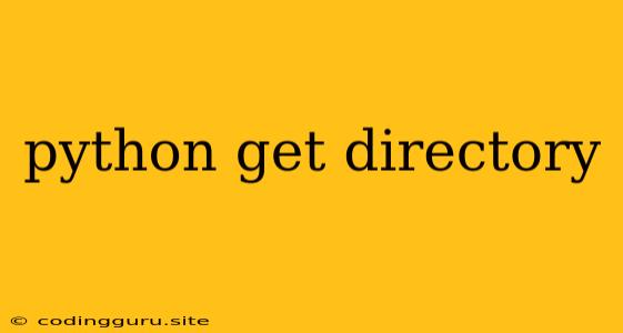 Python Get Directory