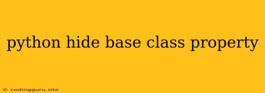 Python Hide Base Class Property