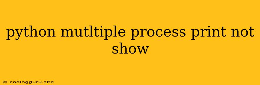 Python Mutltiple Process Print Not Show